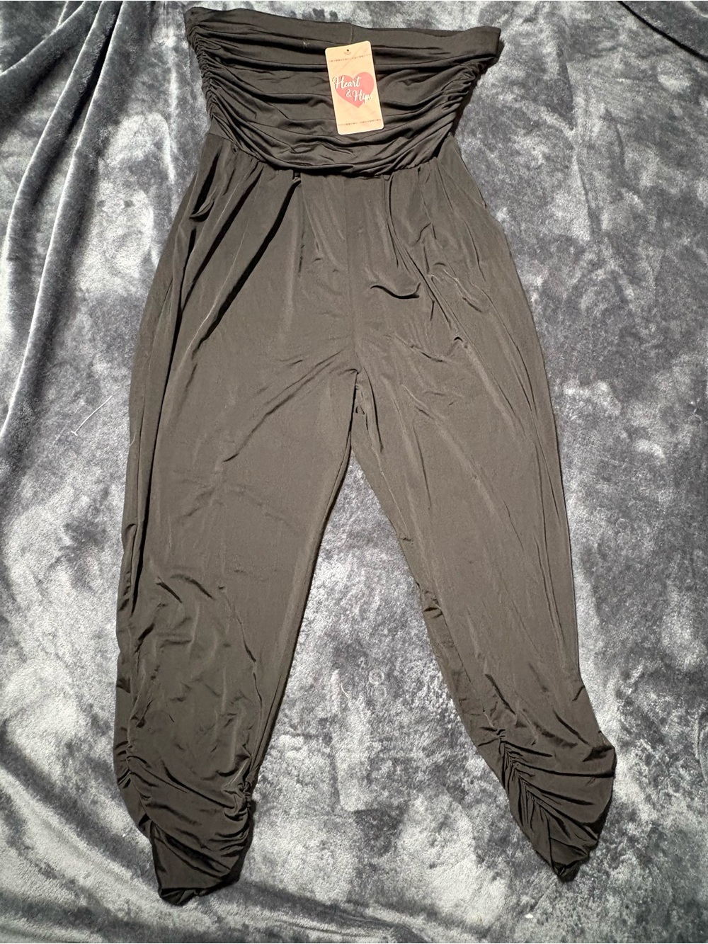 Heart Hips Black Strapless Jumpsuit